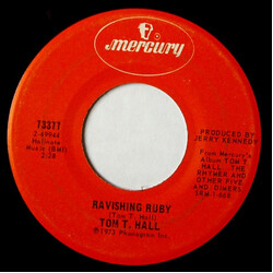 Tom T. Hall Ravishing Ruby / I Flew Over Our House Last Night USED VINYL 7INCH SINGLE 45 RPM