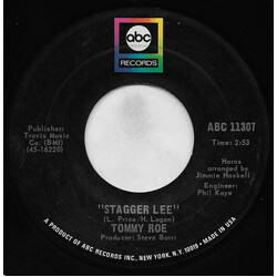 Tommy Roe Stagger Lee / Back Streets And Alleys USED VINYL 7INCH SINGLE 45 RPM