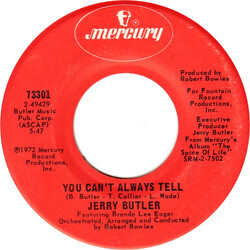 Jerry Butler You Can't Always Tell USED VINYL 7INCH 45 RPM SINGLE