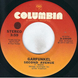 Art Garfunkel Second Avenue USED VINYL 7INCH 45 RPM SINGLE
