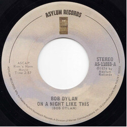 Bob Dylan On A Night Like This / You Angel You USED VINYL 7INCH 45 RPM SINGLE STEREO