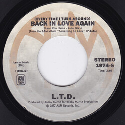 L.T.D. (Every Time I Turn Around) Back In Love Again USED VINYL 7INCH 45 RPM SINGLE