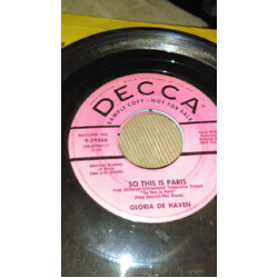 Gloria De Haven The Two Of Us / So This Is Paris USED VINYL 7INCH 45 RPM SINGLE