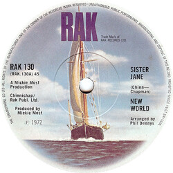New World (3) Sister Jane USED VINYL 7INCH SINGLE 45 RPM