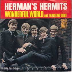 Herman's Hermits Wonderful World / Traveling Light USED VINYL 7INCH 45 RPM SINGLE