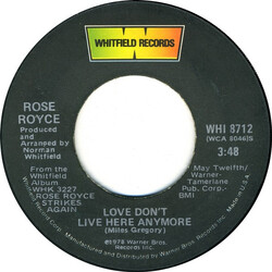 Rose Royce Love Don't Live Here Anymore USED VINYL 7INCH 45 RPM SINGLE