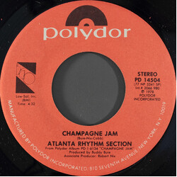 Atlanta Rhythm Section Champagne Jam USED VINYL 7INCH 45 RPM SINGLE STEREO