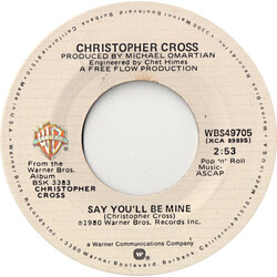 Christopher Cross Say You'll Be Mine / Spinning USED VINYL 7INCH SINGLE