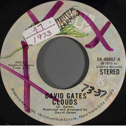 David Gates Clouds USED VINYL 7INCH 45 RPM SINGLE