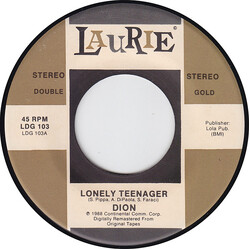 Dion (3) Lonely Teenager / Little Diane USED VINYL 7INCH 45 RPM SINGLE STEREO