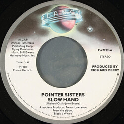 Pointer Sisters Slow Hand USED VINYL 7INCH 45 RPM SINGLE STEREO