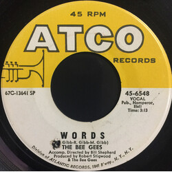 Bee Gees Words USED VINYL 7INCH 45 RPM SINGLE