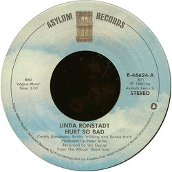 Linda Ronstadt Hurt So Bad / Justine USED VINYL 7INCH 45 RPM SINGLE STEREO