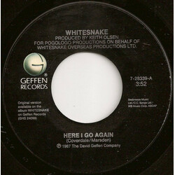 Whitesnake Here I Go Again USED VINYL 7INCH 45 RPM SINGLE