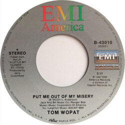 Tom Wopat Put Me Out Of My Misery USED VINYL 7INCH 45 RPM SINGLE STYRENE
