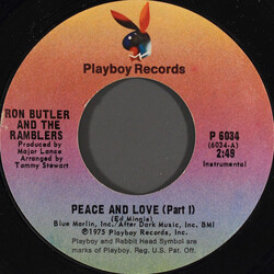 Ronnie Butler & The Ramblers Peace And Love USED VINYL 7INCH 45 RPM SINGLE STYRENE