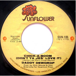 Daddy Dewdrop Chick-A-Boom (Don't Ya Jes' Love It) USED VINYL 7INCH 45 RPM SINGLE STYRENE