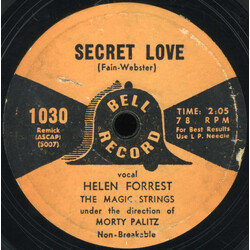 Helen Forrest / Charlie De Forest Secret Love / Young At Heart USED VINYL 7INCH 78 RPM SINGLE STYRENE