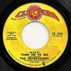 The Impressions (Baby) Turn On To Me / Soulful Love USED VINYL 7INCH 45 RPM SINGLE STYRENE