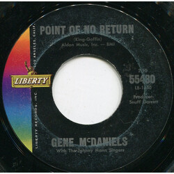 Eugene McDaniels Point Of No Return / Warmer Than A Whisper USED VINYL 7INCH 45 RPM SINGLE STYRENE