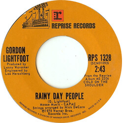 Gordon Lightfoot Rainy Day People / Cherokee Bend USED VINYL 7INCH 45 RPM SINGLE STYRENE