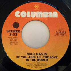 Mac Davis (If You Add) All The Love In The World USED VINYL 7INCH 45 RPM SINGLE STYRENE