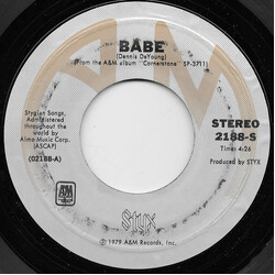 Styx Babe Vinyl USED