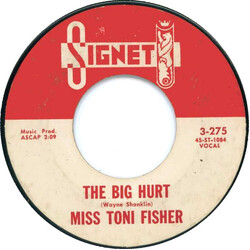 Toni Fisher The Big Hurt / Memphis Belle Vinyl USED