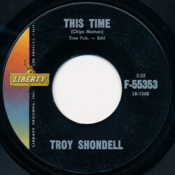 Troy Shondell This Time USED VINYL 7INCH 45 RPM SINGLE STYRENE