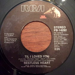 Restless Heart Til I Loved You USED VINYL 7INCH 45 RPM SINGLE STYRENE STEREO