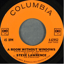 Steve Lawrence (2) A Room Without Windows USED VINYL 7INCH 45 RPM SINGLE STYRENE