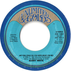 Barry White Any Fool Could See (You Were Meant For Me) / You're The One I Need VINYL 7" USED