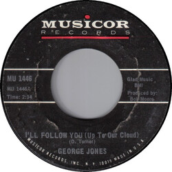 George Jones (2) I'll Follow You (Up To Our Cloud) / Getting Over The Storm USED VINYL 7INCH 45 RPM SINGLE STYRENE