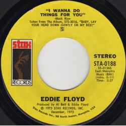 Eddie Floyd I Wanna Do Things For You / We've Been Through Too Much Together USED VINYL 7INCH 45 RPM SINGLE STYRENE STEREO