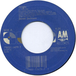 Janet Jackson Alright USED VINYL 7INCH 45 RPM SINGLE STYRENE