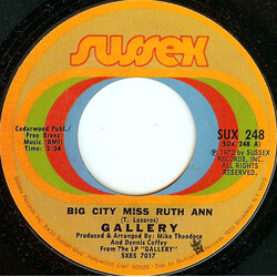 Gallery (2) Big City Miss Ruth Ann / Lover's Hideaway USED VINYL 7INCH 45 RPM SINGLE STYRENE