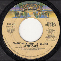 Irene Cara Flashdance ... What A Feeling USED VINYL 7INCH 45 RPM SINGLE STYRENE STEREO