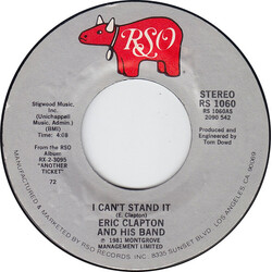 Eric Clapton And His Band I Can't Stand It Vinyl USED