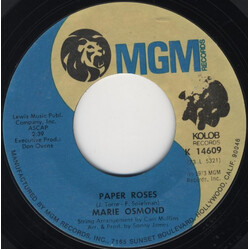 Marie Osmond Paper Roses USED VINYL 7INCH 45 RPM SINGLE STYRENE