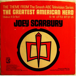 Joey Scarbury Theme From "The Greatest American Hero" (Believe It Or Not) USED VINYL 7INCH 45 RPM SINGLE STYRENE STEREO