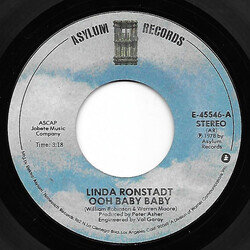 Linda Ronstadt Ooh Baby Baby USED VINYL 7INCH 45 RPM SINGLE STYRENE STEREO