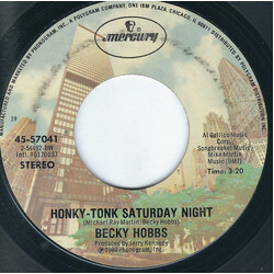 Becky Hobbs Honky-Tonk Saturday Night USED VINYL 7INCH 45 RPM SINGLE STYRENE