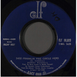 Bobby Russell 1432 Franklin Pike Circle Hero / Let's Talk About It USED VINYL 7INCH 45 RPM SINGLE STYRENE