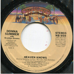 Donna Summer Heaven Knows USED VINYL 7INCH 45 RPM SINGLE STYRENE STEREO