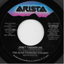 The Alan Parsons Project Don't Answer Me USED VINYL 7INCH 45 RPM SINGLE STYRENE