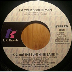 KC & The Sunshine Band I'm Your Boogie Man USED VINYL 7INCH 45 RPM SINGLE STYRENE