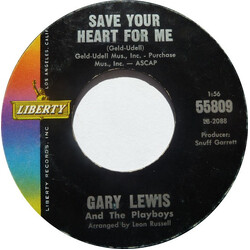 Gary Lewis & The Playboys Save Your Heart For Me USED VINYL 7INCH 45 RPM SINGLE STYRENE