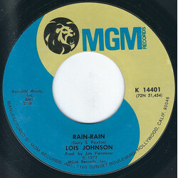 Lois Johnson (2) Rain-Rain USED VINYL 7INCH 45 RPM SINGLE STYRENE