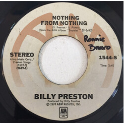 Billy Preston Nothing From Nothing USED VINYL 7INCH 45 RPM SINGLE STYRENE