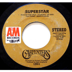 Carpenters Superstar USED VINYL 7INCH 45 RPM SINGLE STYRENE